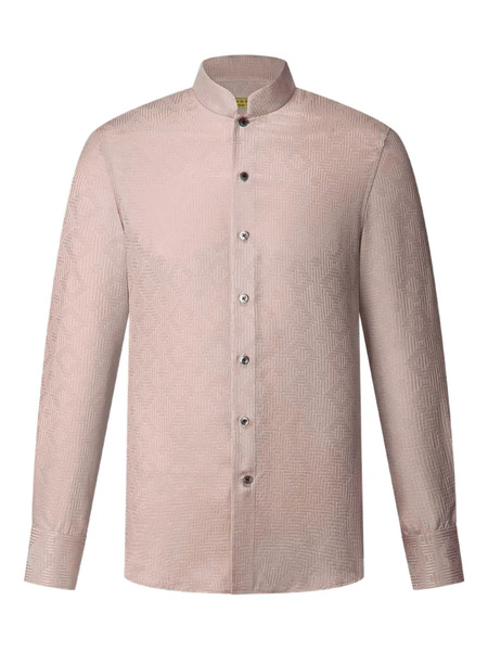  Shanghai Tang Geometric-jacquard Shirt - Neutrals 