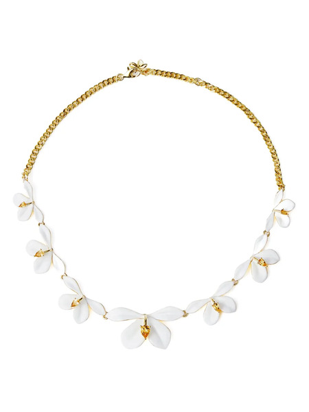  Shanghai Tang Ginger Flower Chain Necklace - Gold 