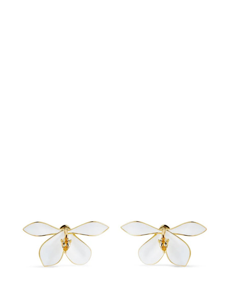  Shanghai Tang Ginger Flower Earrings - Gold 