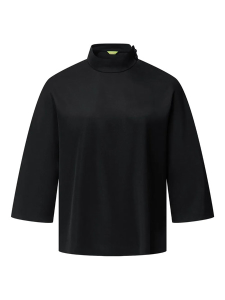  Shanghai Tang High-neck Button-detail Blouse - Black 