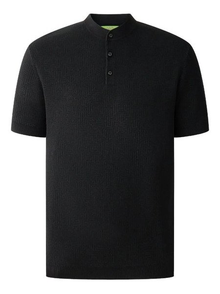  Shanghai Tang Jacquard-pattern T-shirt - Black 