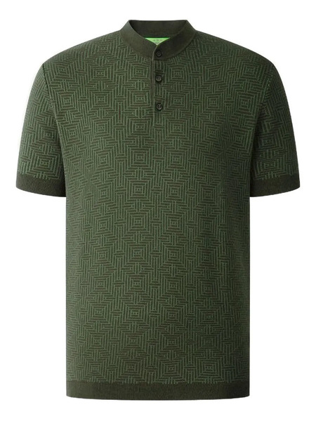  Shanghai Tang Jacquard-pattern T-shirt - Green 