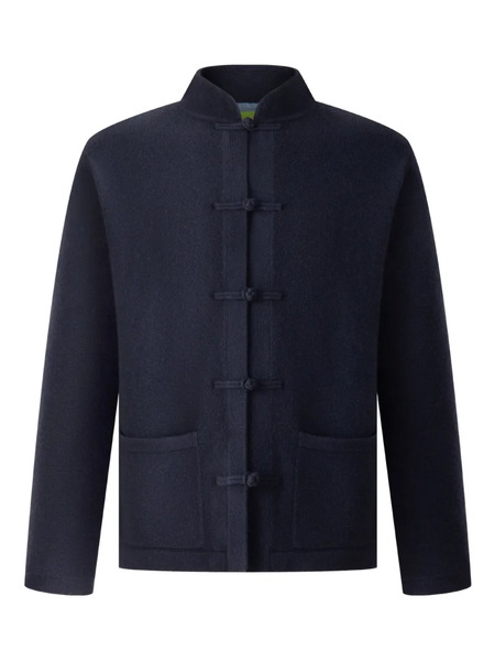  Shanghai Tang Knot Button Cardigan - Blue 