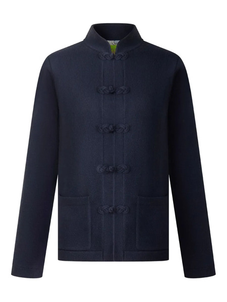  Shanghai Tang Knot Button Tang Cardigan - Blue 