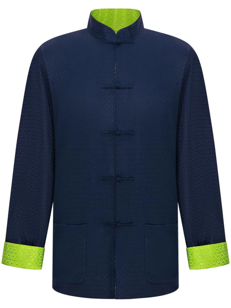  Shanghai Tang Patterned Reversible Jacket - Blue 