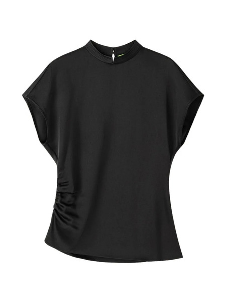 Shanghai Tang Ruched-detail Blouse - Black 
