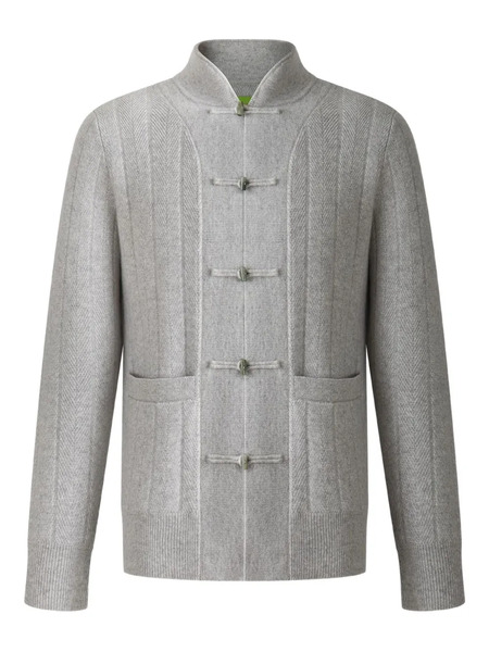  Shanghai Tang Tang Button Cardigan - Grey 