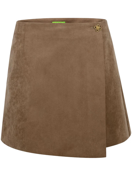  Shanghai Tang Tang Suede Mini Skorts - Brown 