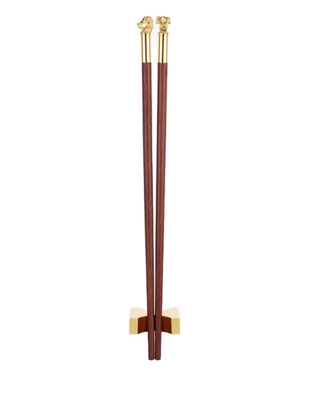  Shanghai Tang Tang Zodiac Dog-head Chopsticks - Brown 
