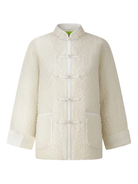  Shanghai Tang Wool-blend Textured Jacket - Neutrals 