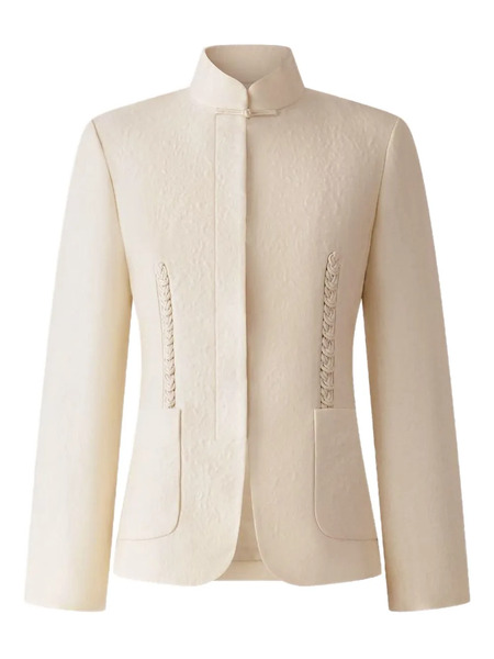  Shanghai Tang Wool-blend Textured Jacket - White 