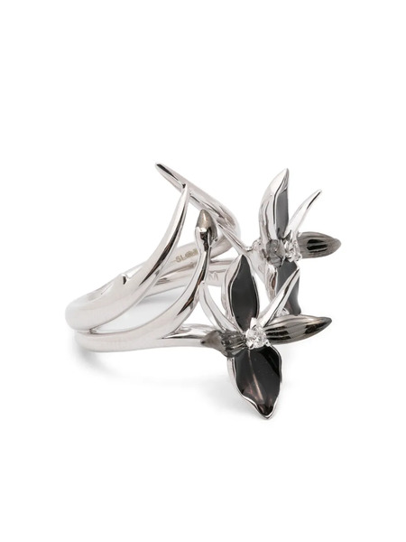  Shaun Leane Flower Diamond Ring - Silver 