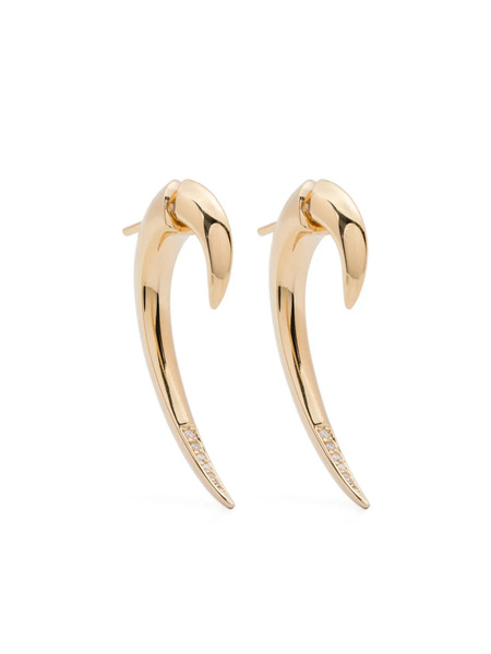  Shaun Leane Hook Diamond Earrings - Gold 