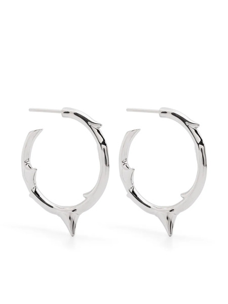  Shaun Leane Medium Rose Thorn Hoop Earrings - Silver 