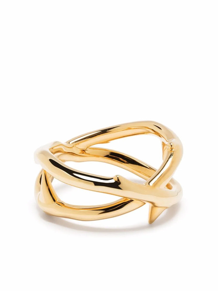  Shaun Leane Rose Thorn Wide Band Ring - Gold 