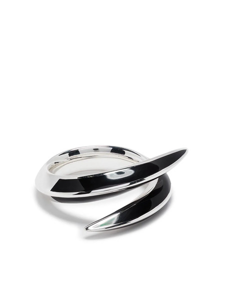  Shaun Leane Sabre Deco Silver And Ceramic Ring 