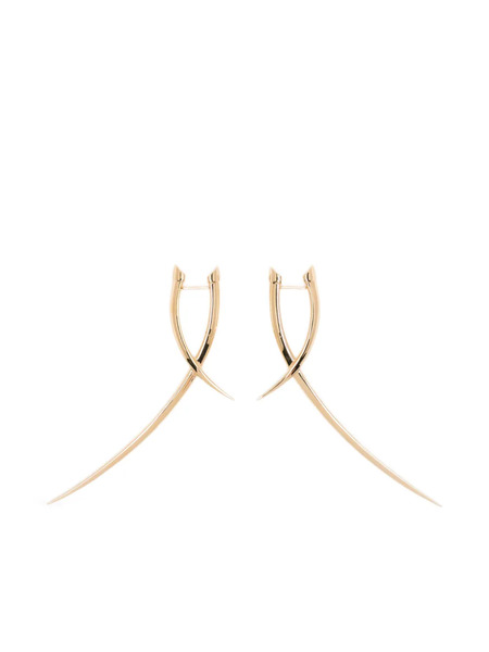  Shaun Leane Sabre Statement Crossover Earrings - Gold 