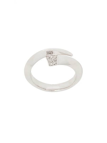  Shaun Leane Sabre Tusk Diamond Ring - Silver 