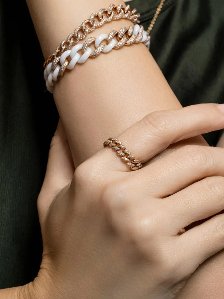  Shay Diamond Link Ring - Pink 
