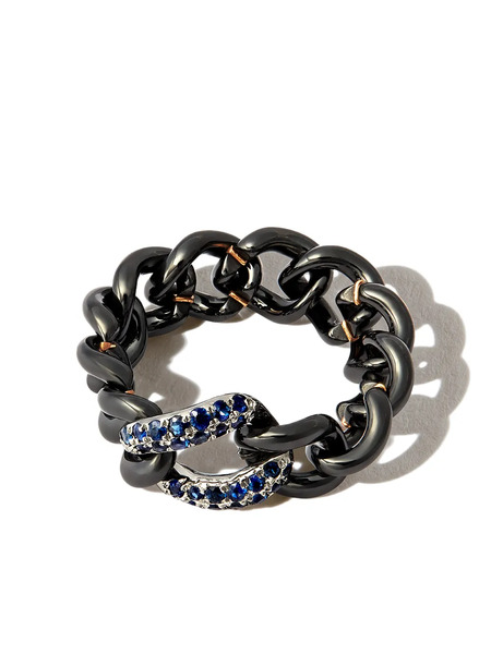  Shay 18k Black Gold Jumbo Link Ring 