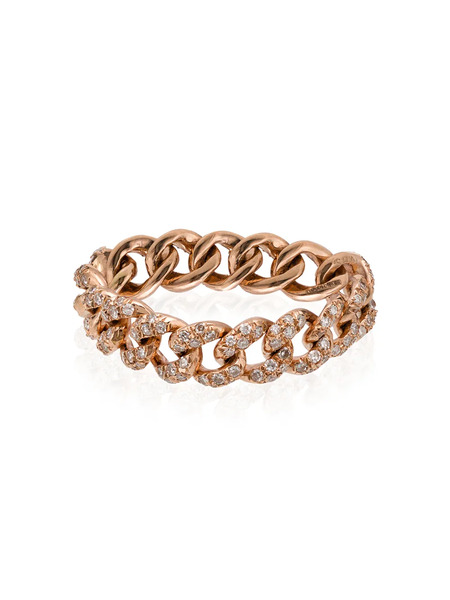  Shay 18k Rose Gold Chain Link Ring - Pink 