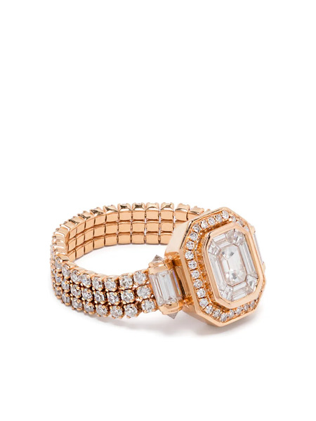  Shay 18k Rose Gold Diamond Ring - Pink 