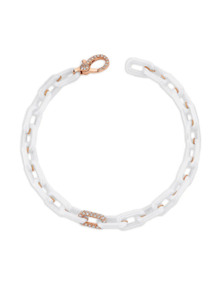  Shay 18k Rose Gold Mini Cable-link Diamond Bracelet - Pink 