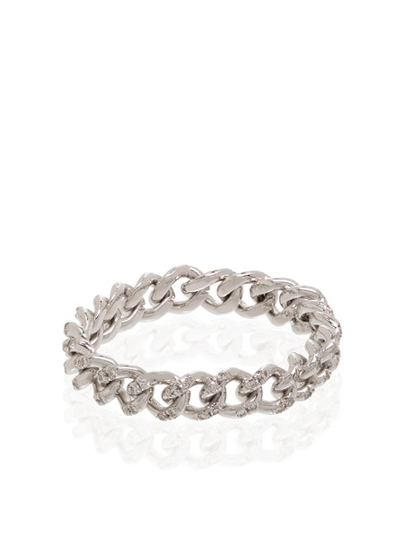 Shay 18k White Gold Diamond Chain-link Ring 