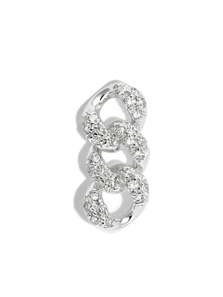  Shay 18k White Gold Diamond Chain Stud Earring - Silver 
