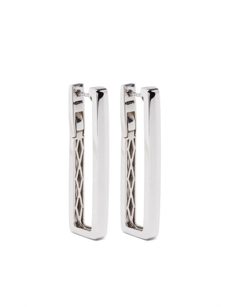  Shay 18k White Gold Hoop Earrings - Silver 