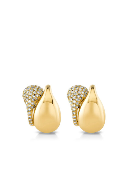  Shay 18k Yellow Gold Double Drip Diamond Earrings 