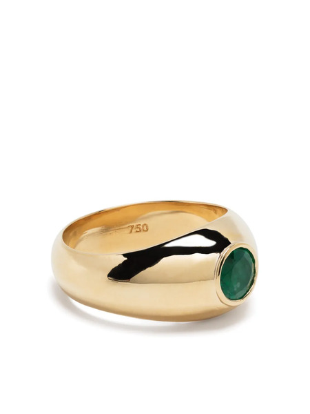  Shay 18k Yellow Gold Emerald Signet Ring 