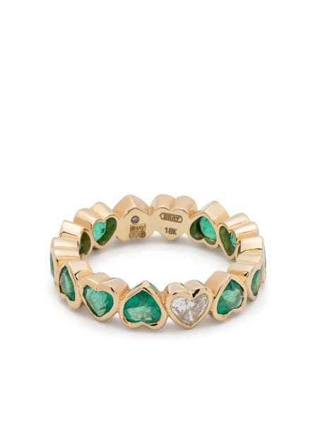  Shay 18k Yellow Gold ´heart Diamond Band Ring 