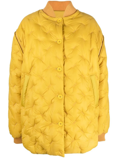  Sherpa Embossed-detail Padded Jacket - Yellow 