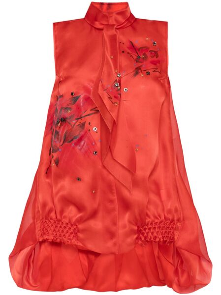  Shiatzy Chen Floral Print Vest - Red 