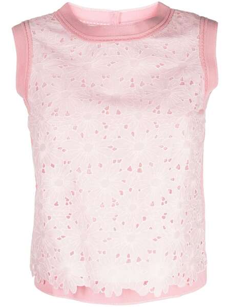  Shiatzy Chen Lace-detailing Cotton Top - Pink 