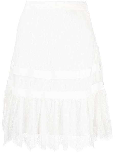  Shiatzy Chen Lace Knee-length Skirt - White 