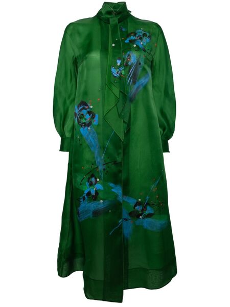 Shiatzy Chen Libre Collection Embroidered Dress - Green 