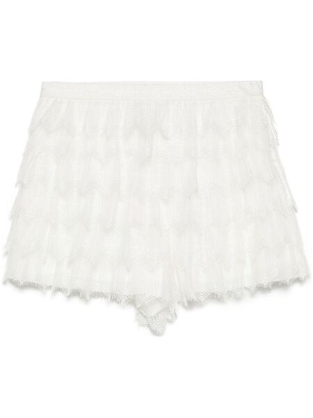 Shiatzy Chen Sense Of Ink Collection Silk Lace Shorts - White 