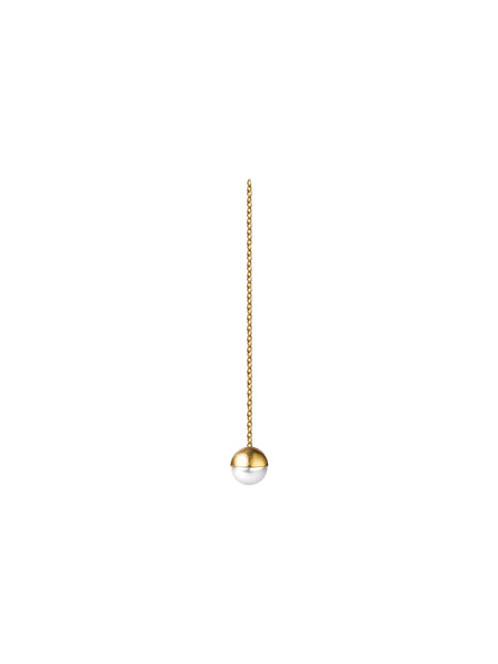  Shihara Half Pearl Chain Earring 0° - Metallic 