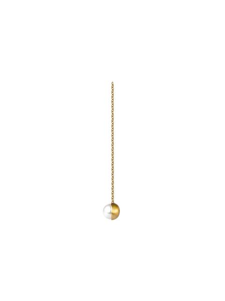  Shihara Half Pearl Chain Earring 90° - Metallic 