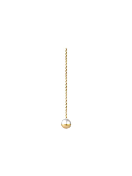  Shihara Half Pearl Chain Earring 180° - Metallic 
