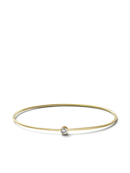  Shihara 18kt Yellow Gold One Stone Hoop Diamond Bracelet 