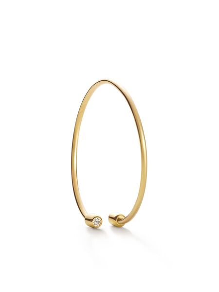  Shihara 18kt Yellow Gold Twist Round 03 Diamond Single Earring 