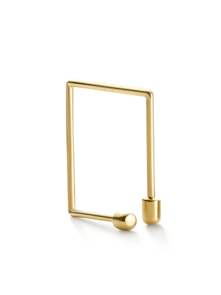  Shihara 18kt Yellow Gold Twist Square 03 Earring 