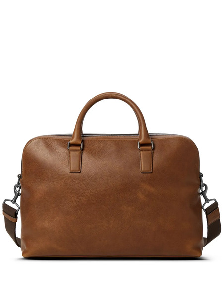  Shinola Navigator Gm Double Zip Briefcase - Brown 