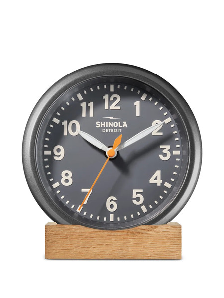  Shinola 6 Runwell Desk Clock - Grey 
