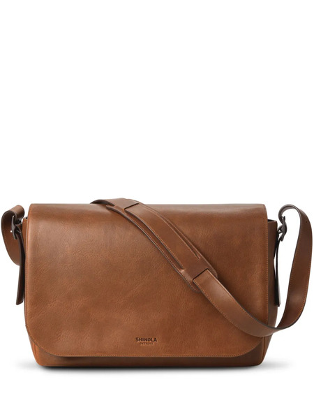  Shinola Runwell Leather Messenger Bag - Brown 