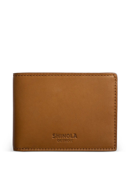  Shinola Slim Bifold Leather Wallet - Neutrals 