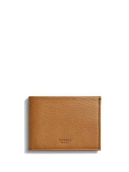  Shinola Slim Grained-leather Bi-fold Wallet - Brown 